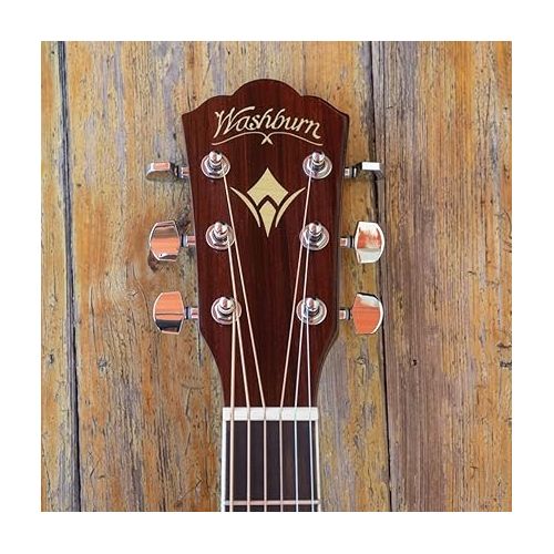  Washburn HD10SCE-O Heritage 10 Series Acoustic Cutaway Guitar, Natural