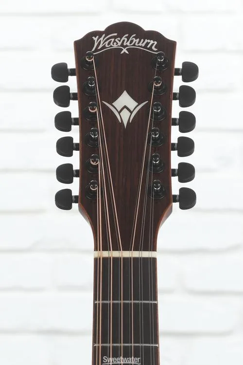  Washburn Comfort G15SCE-12 12-string Acoustic-electric Guitar - Natural with Armrest