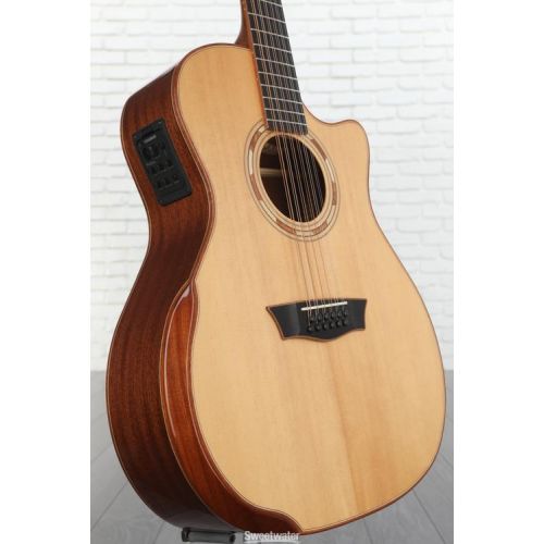  Washburn Comfort G15SCE-12 12-string Acoustic-electric Guitar - Natural with Armrest