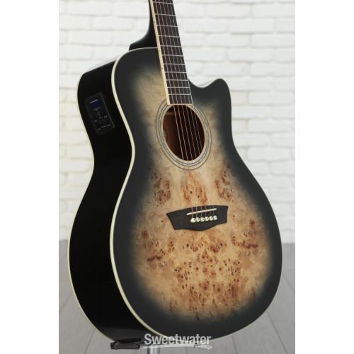  Washburn Deep Forest Burl ACE Acoustic Guitar - Black Fade