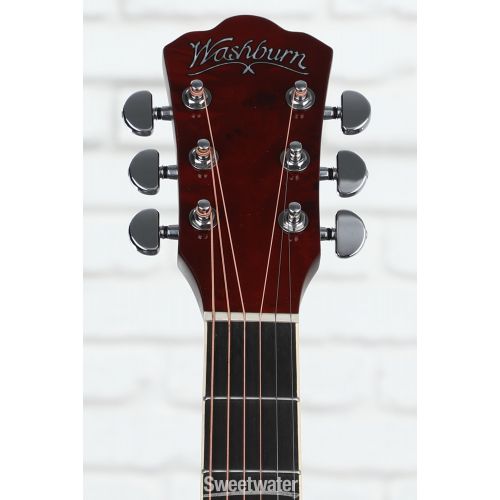  Washburn Deep Forest Burl D Acoustic Guitar - Amber Fade