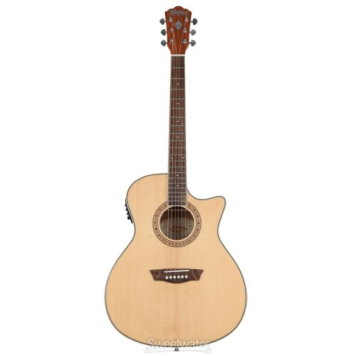  Washburn Harvest G7SCE Grand Auditorium Acoustic-Electric Guitar - Natural