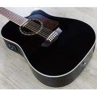 Washburn HD10SCE12B Heritage 10 Series 12-String Acoustic Electric Guitar Black