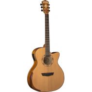 Washburn 6 String Acoustic-Electric Guitar, Natural (WCG66SCE-O): Musical Instruments