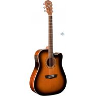 Washburn 6 String Acoustic-Electric Guitar, Tobacco Burst (WD7SCEATB-O)