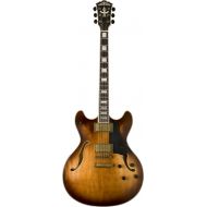 Washburn 6 String Hollow-Body Electric Guitar Vintage Matte HB36K-O