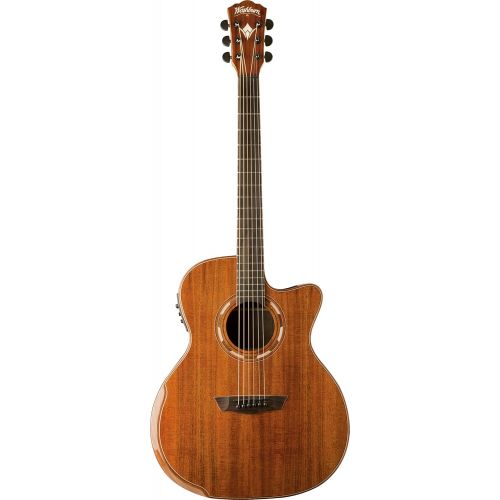  Washburn 6 String Acoustic-Electric Guitar, Natural (WCG55CE-O)