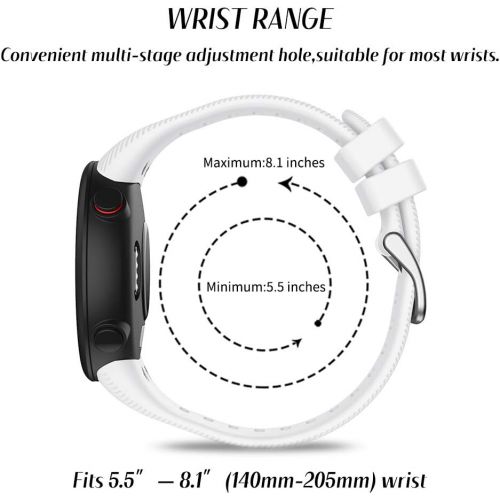  Watbro Compatible with Garmin Forerunner 45S Band, Soft Silicone Sport Replacement Watch Band, Fitness Strap Bracelet Wristband for Garmin Forerunner 45S Smartwatch