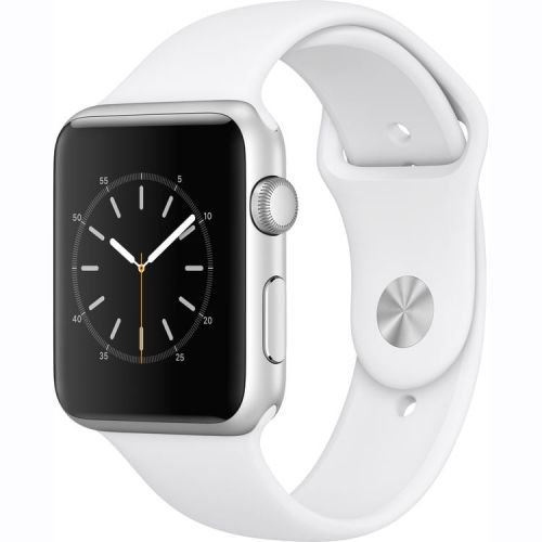  Refurbished Watch Series 1 42mm Apple Silver Aluminum Case White Sport Band MNNL2LLA