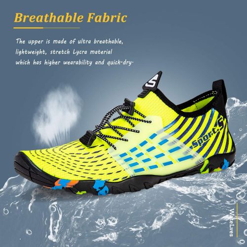  Water Shoes Mens Womens Beach Swim Shoes Quick-Dry Aqua Socks Pool Shoes for Surf Yoga Water Aerobics