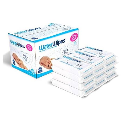  WaterWipes Unscented Baby Wipes, Sensitive and Newborn Skin, 12 Packs (720 Wipes)