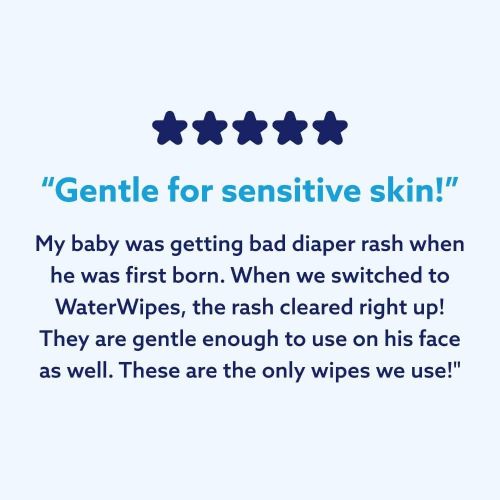  WaterWipes Unscented Baby Wipes, Sensitive and Newborn Skin, 12 Packs (720 Wipes)