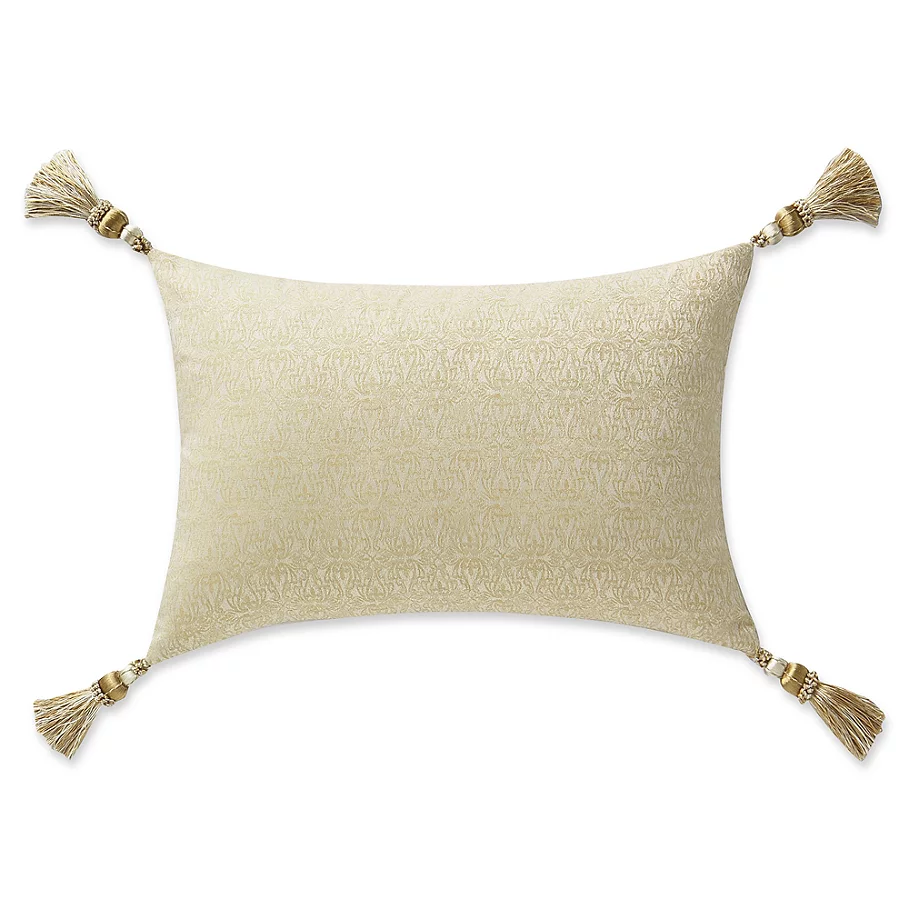  Waterford Annalise Oblong Throw Pillow in Gold