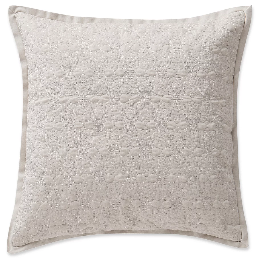Waterford Victoria Damask Square Throw Pillow in Orchard