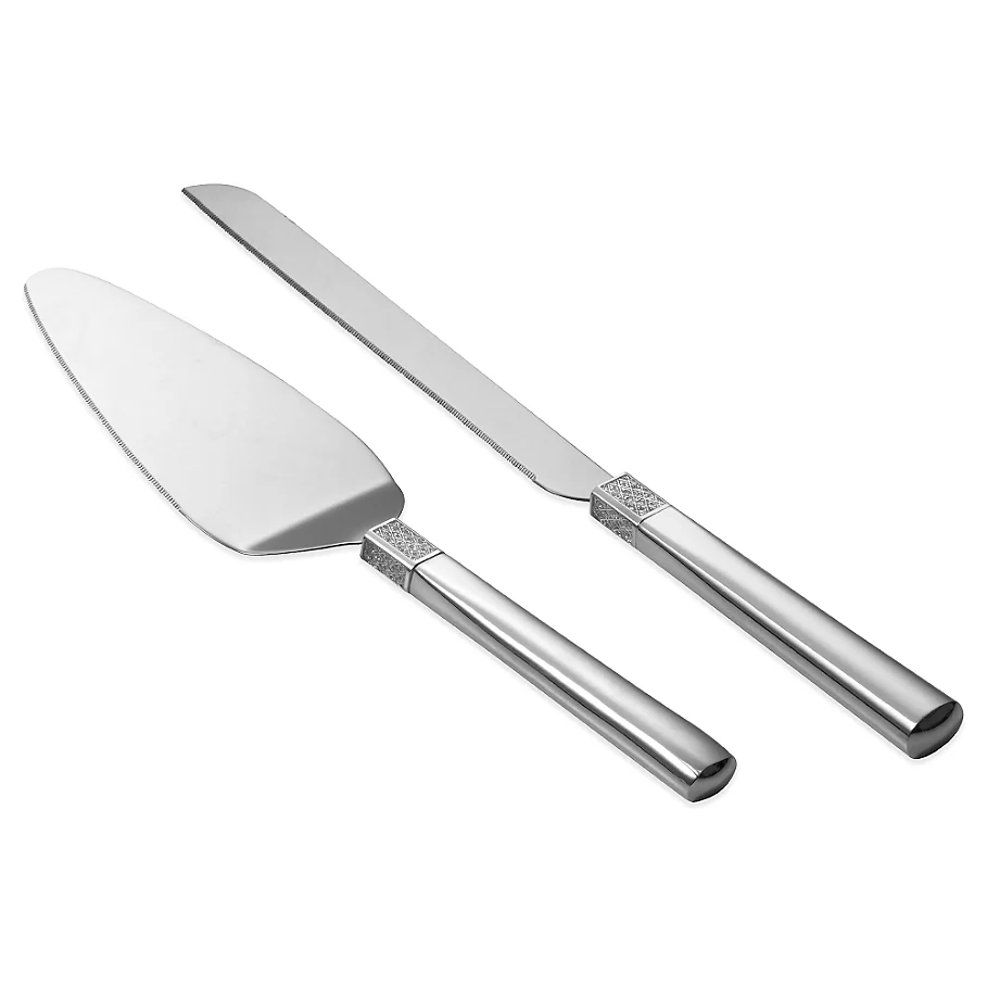Waterford Lismore Diamond 2-Piece Cake Knife and Server Set in Silver