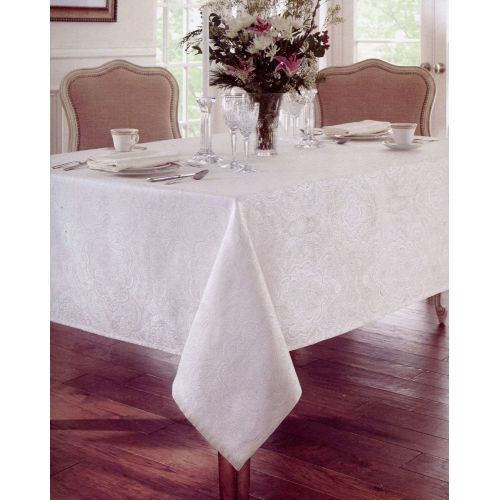  Waterford Elegant Tablecloths Callum/ White Tablecloth Assorted Sizes (70 x 84)