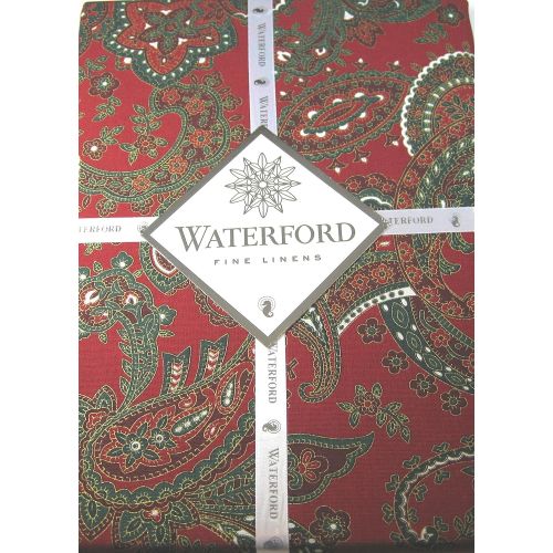  Waterford Elegant Christmas Paisley Tablecloth, 70-by-126 Inch Oblong Rectangular