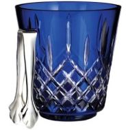 Waterford Crystal Lismore Cobalt Ice Bucket with Tongs