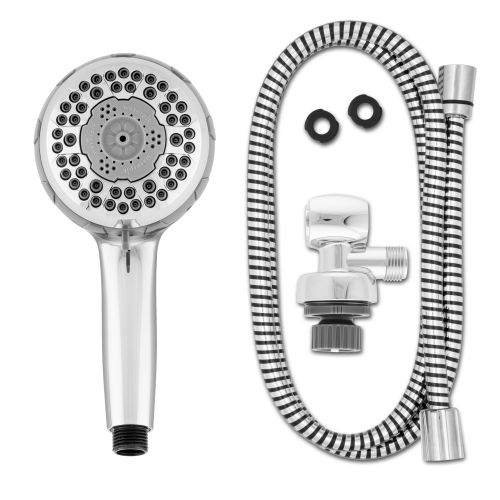  Waterpik 8-Mode PowerSpray+ Hand Held Shower Head, Chrome, 1.8 GPM NSP-853E