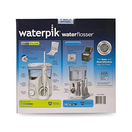  Waterpik Ultra Plus Water Flosser, Nano Flosser, Deluxe Traveler Case, Tip Storage Case and 12 Accessory Tips Combo Pack