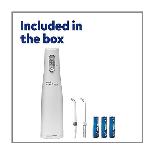  Waterpik Cordless Water Flosser, Battery Operated & Portable for Travel & Home, ADA Accepted Cordless Express, White WF-02(Packaging may vary)