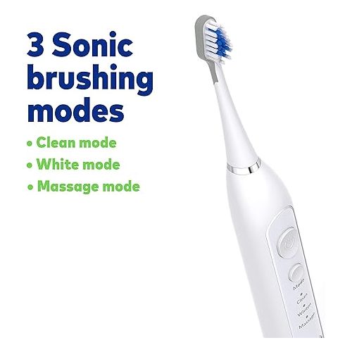  Waterpik Complete Care 9.0 Sonic Electric Toothbrush with Water Flosser, CC-01 White, 11 Piece Set