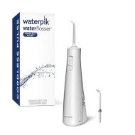 Waterpik Cordless Pulse Rechargeable Portable Water Flosser for Teeth, Gums, Braces Care and Travel with 2 Flossing Tips, Waterproof, ADA Accepted, WF-20 White