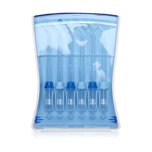  Waterpik Water Flosser Tips Storage Case and 6 Count Replacement Tips, Convenient, Hygienic and Sturdy Storage Case