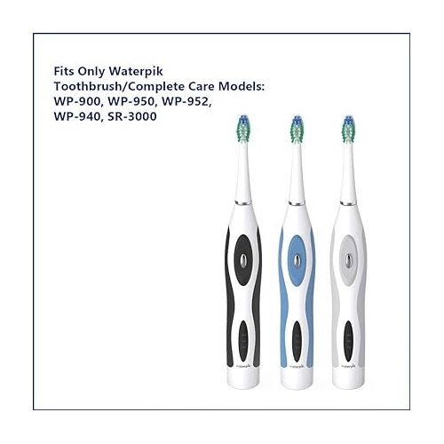  Waterpik Compact Brush Heads, Replacement Tooth Brush Heads For Former Sensonic/Complete Care Models, SRSB-3W, 3 Count