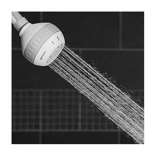  Waterpik Original Massage Shower Head with Massaging Sprays and 6 Modes, DIY Easy Installation, 1.8 GPM, White, SM-621E