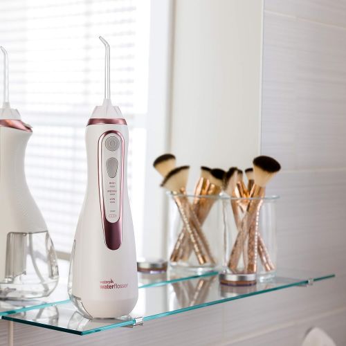  Waterpik Cordless Water Flosser Rechargeable Portable Oral Irrigator For Travel And Home  Cordless Advanced, WP-569 Rose Gold