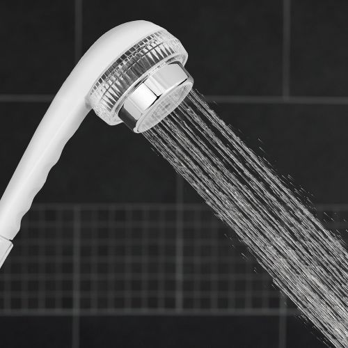  Waterpik Power Spray SM-3UC Original Shower Massage Showerhead, 1/2 in, 2.5 gpm, 3-1/4 in Face Dia, 5 Spray Functions, White