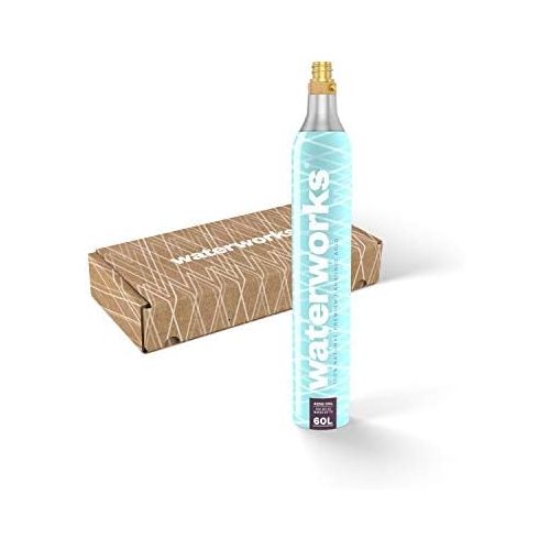  Waterworks 3 x CO2 cylinders, Suitable for SodaStream, Grohe Blue, Aarke, Brita, WasserMaxx and Many More Water Carbonators, For up to 60 Litres per Filling