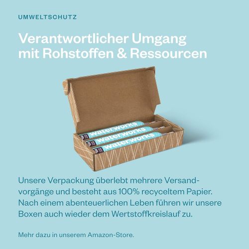  Waterworks 3 x CO2 cylinders, Suitable for SodaStream, Grohe Blue, Aarke, Brita, WasserMaxx and Many More Water Carbonators, For up to 60 Litres per Filling