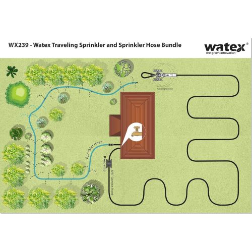  [아마존 핫딜] [아마존핫딜]Watex WX44 Traveling Sprinkler and Sprinkler Hose Bundle