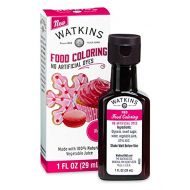 Watkins All Natural Food Coloring, Red, 12 Count
