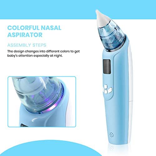  [아마존베스트]Watolt Electric Baby Nasal Aspirator  Battery Operated Nose Cleaner and Snot Sucker  Adjustable Settings and Reusable Tips with LCD Screen