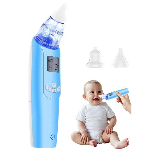  [아마존베스트]Watolt Electric Baby Nasal Aspirator  Battery Operated Nose Cleaner and Snot Sucker  Adjustable Settings and Reusable Tips with LCD Screen