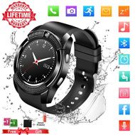 Watozo Smart Watch,Bluetooth Smartwatch Touch Screen Wrist Watch with Camera/SIM Card Slot,Waterproof Smart Watch Sports Fitness Tracker Compatible with Android iOS Phones Samsung Huawei