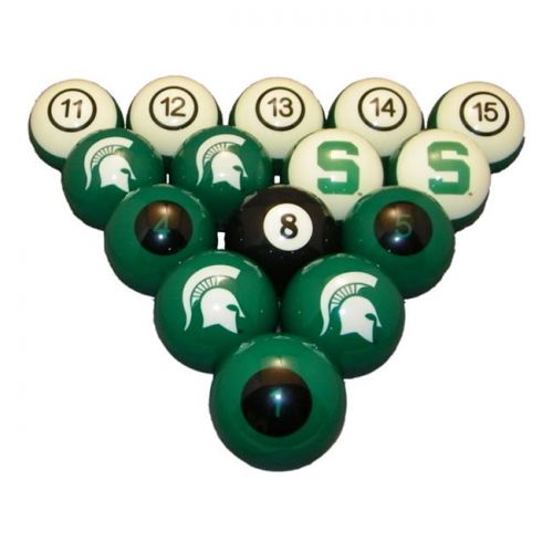  Wave 7 Michigan State Sports Team Logo Officially LicensedBilliard Ball Set - NUMBERED