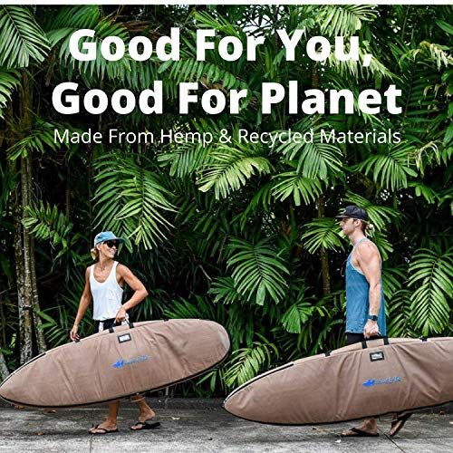  Wave Tribe Eco Surfboard Travel Bag, More Padding, 26M Nose & Tail. Your Boards Arrive Safe. Fits 2-3 Surfboards. International Surfers Choice Award, 2 Pockets, Designed by California Surfers