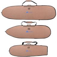 Wave Tribe Pioneer Surfboard Bag - Hemp Surf Bag with 5mm Padding, YKK Nickel-Plated Zipper, Fits 1 Board, Day Surfboard Bags Keep Board Safe, Easy to Carry Straps (5'10, 6', 6'6, 7'6, 8'6, 9'6, 10')