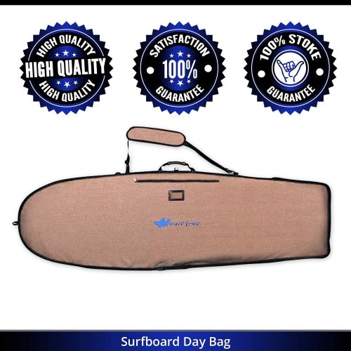  Wave Tribe Mini Simmons Day Boardbag Hemp + Reflective Alloy Simons, Fish or Retro Board Bag (Fits 1 Surfboards)