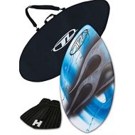 Wave Zone Skimboards Skimboard Package for beginners - Blue - 36 Fiberglass Wave Zone Squirt plus Board Bag andor Traction Pad - For Riders up to 90 lbs