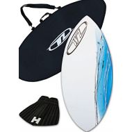 Wave Zone Skimboards Skimboard Package - Blue - 45 Fiberglass Wave Zone Surge plus Board Bag andor Traction Pad - For Riders up to 160 lbs