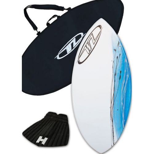  Wave Zone Skimboards Skimboard Package - Blue - 45 Fiberglass Wave Zone Surge plus Board Bag andor Traction Pad - For Riders up to 160 lbs