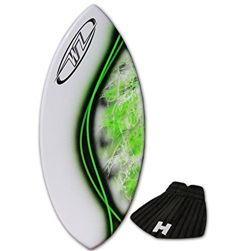  Wave Zone Skimboards Skimboard Package - Green - 45 Fiberglass Wave Zone Surge plus Board Bag andor Traction Pad - For Riders up to 160 lbs