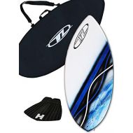 Wave Zone Skimboards Skimboard Package - Blue - 43 Fiberglass Wave Zone Rip - Add Board Bag and/or Traction Pad - For Riders up to 145 lbs