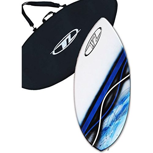  Wave Zone Skimboards Skimboard Package - Blue - 43 Fiberglass Wave Zone Rip - Add Board Bag andor Traction Pad - For Riders up to 145 lbs