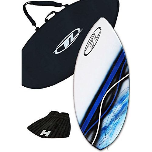  Wave Zone Skimboards Skimboard Package - Blue - 43 Fiberglass Wave Zone Rip - Add Board Bag andor Traction Pad - For Riders up to 145 lbs